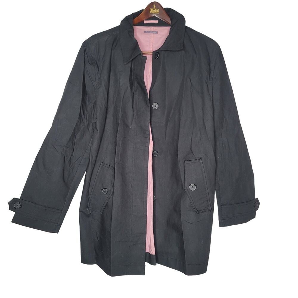 BURRYLANE Navy blue pink waterproof Raincoat jacket HEAVY Travel Career Style XL